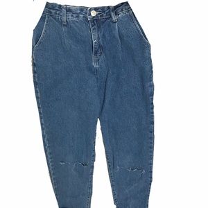 Dark blue mom jeans